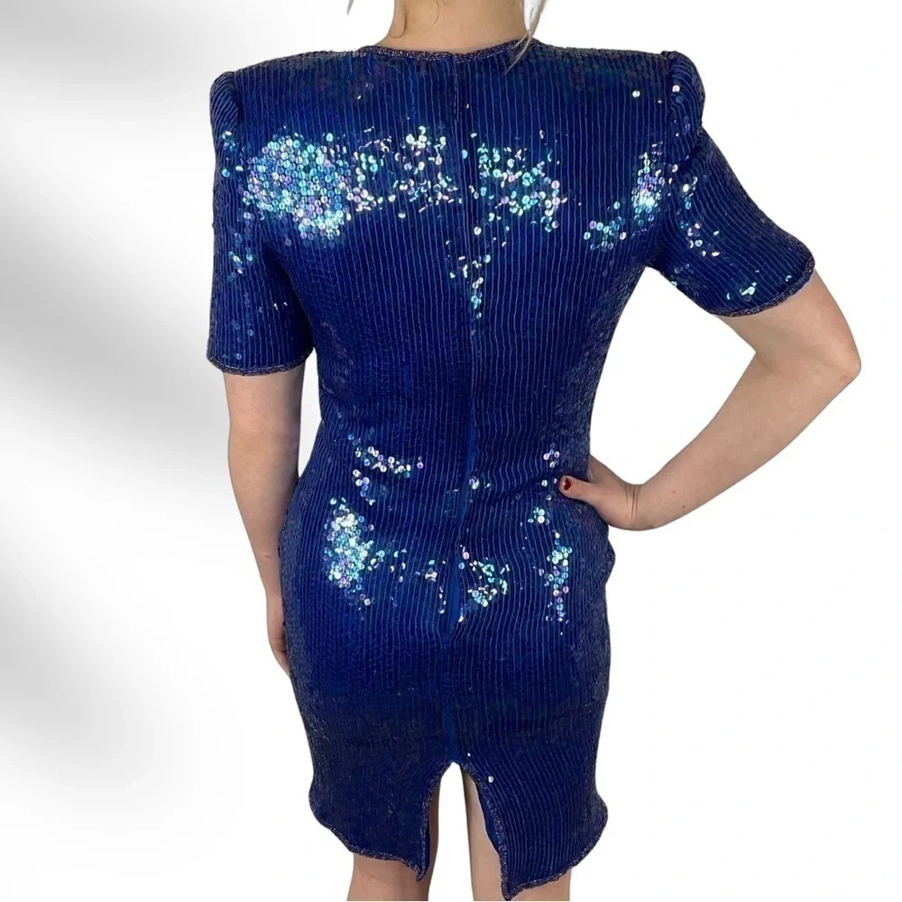 Laurence Kazar New York vintage all sequin stunning dress - Picture 3 of 11